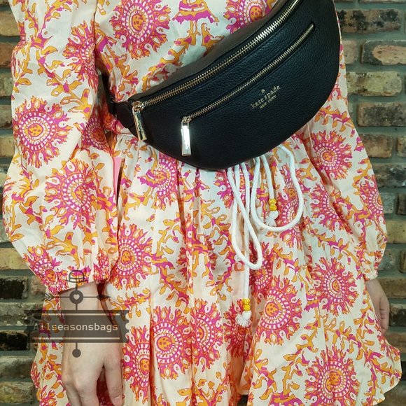 kate spade Bags Kate Spade Leila Belt Bag Black Zipper Fanny Nwt